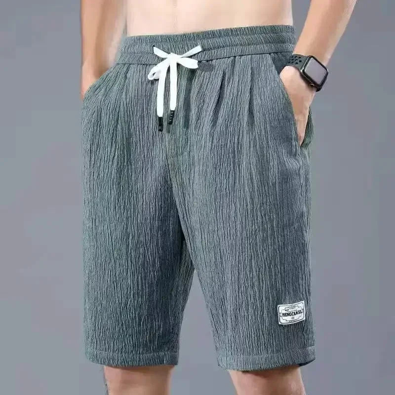 Mens Ice Silk Casual Shorts Loose Fit Summer Style Everyday