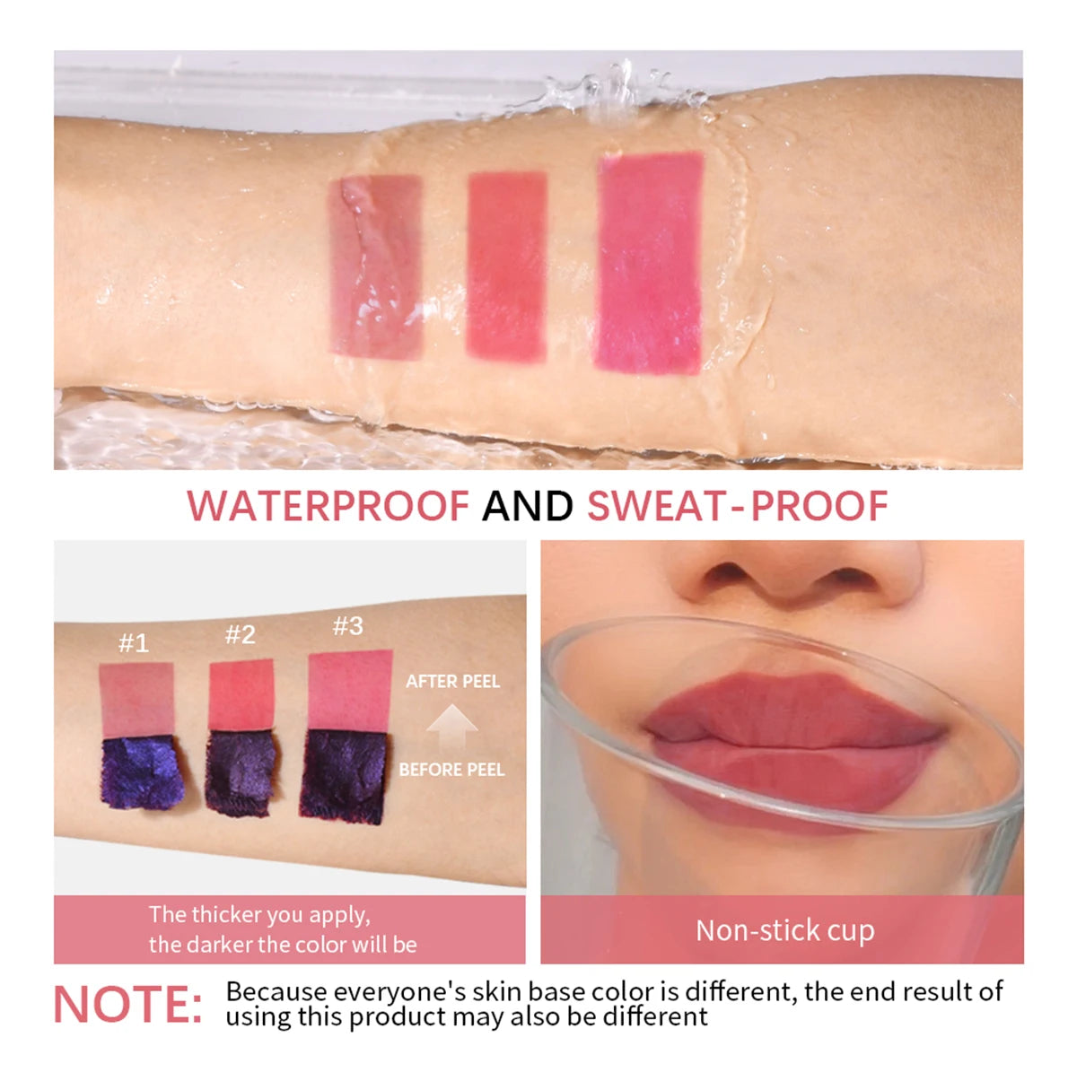Ibcccndc Peel Off Lip Stain Long Lasting Waterproof Tint