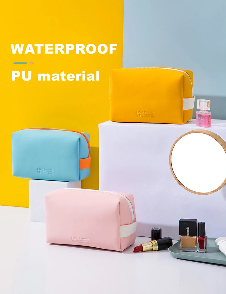 QUEENSHOWCN Waterproof Cosmetic Bag Travel Storage Case