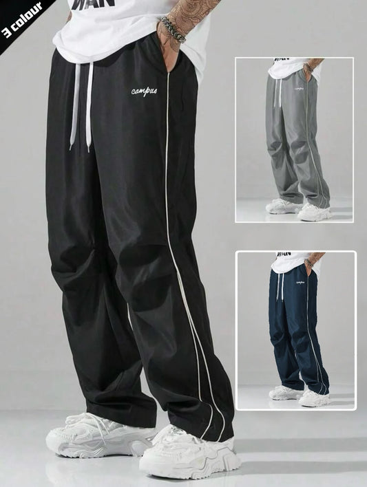 Mens Striped Casual Pants With Pockets For Sports Jogging