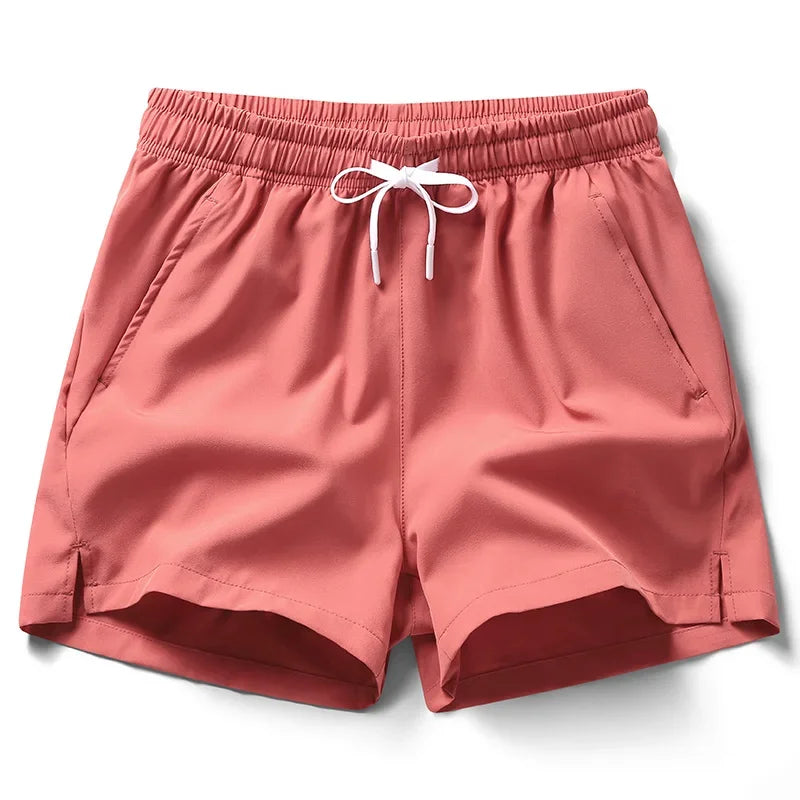 Summer Mens Sports Shorts Solid Color Casual Jogging Beach