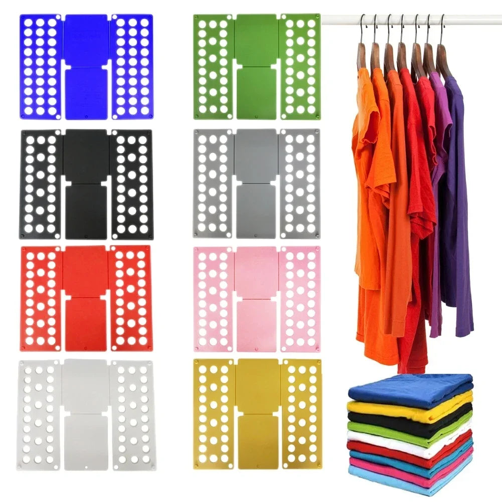 Plastic Clothes Folding Board Easy and Fast Kids Laundry Folder Shirt Folding Board Home Storage Tool for Kid Children Adults