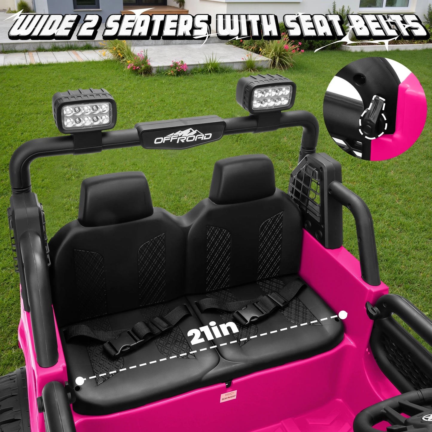 Features 24V 4WD Kids Electric UTV With Remote Control